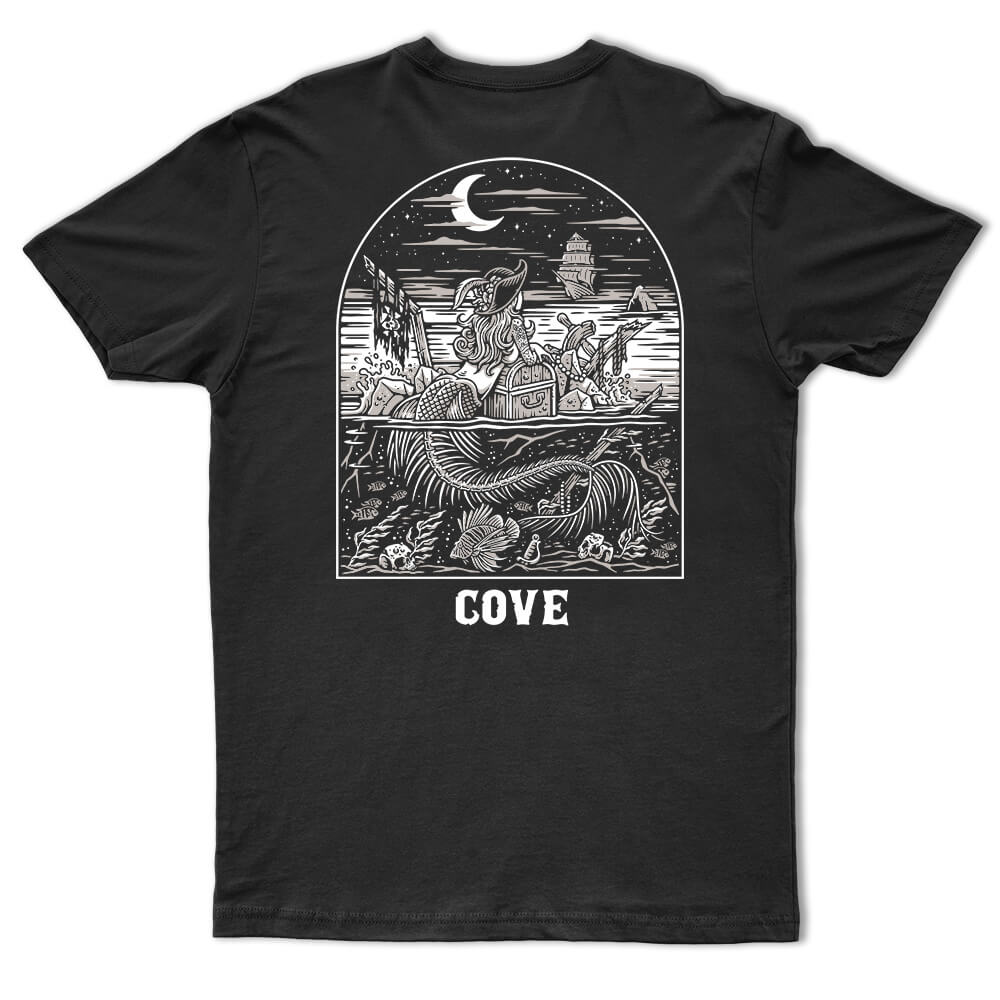 Cove Tatted Mermaid Tee - Black - Sun Diego Boardshop