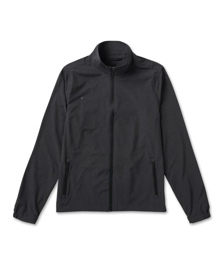 Vuori Venture Track Jacket - Black Linen Texture - Sun Diego Boardshop