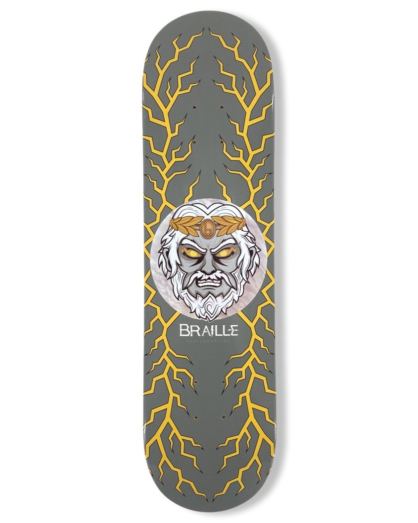 Braille Skateboarding Zeus Skateboard Deck - Sun Diego Boardshop