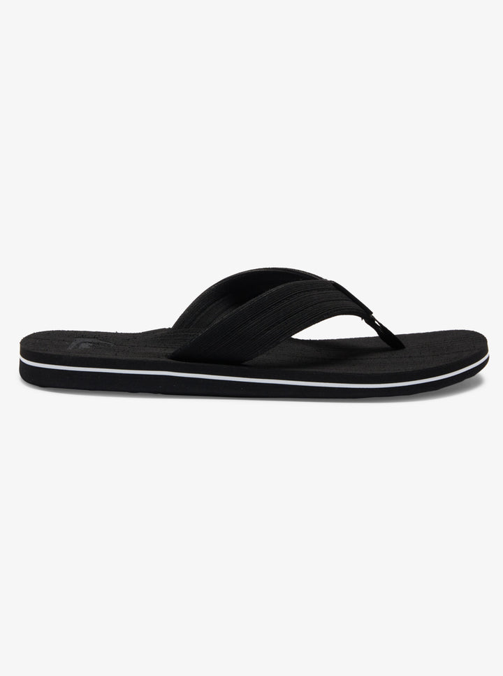 Quiksilver Molokai Layback Sandals - Black/White/Black (Side)