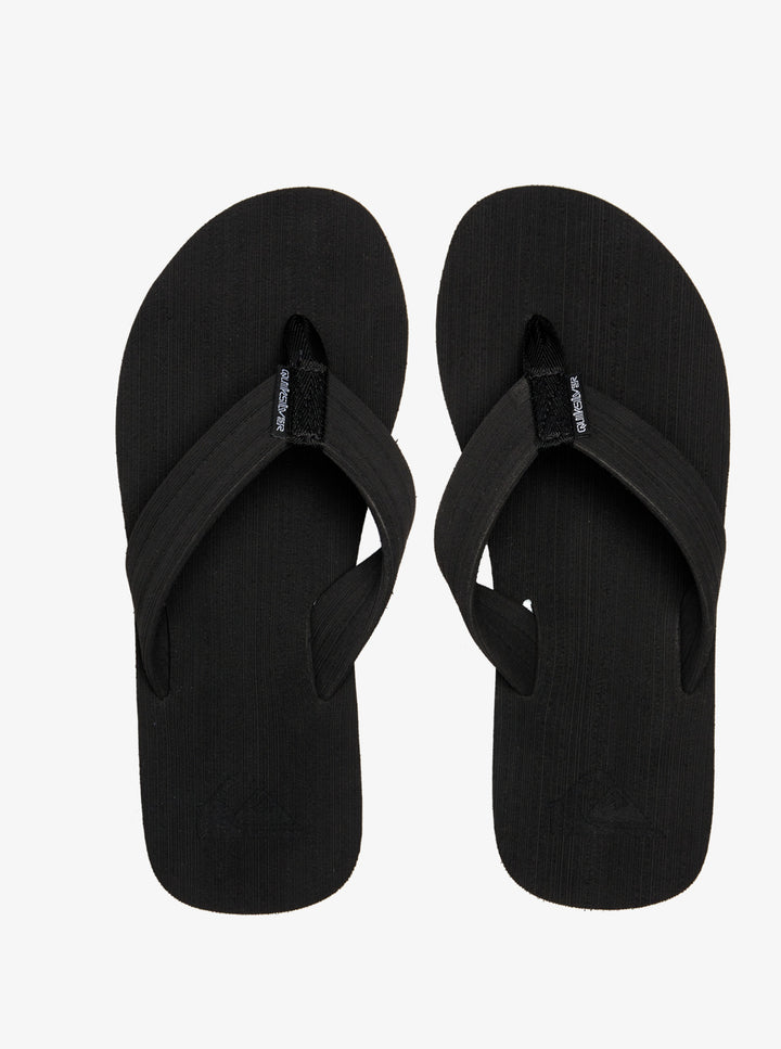 Quiksilver Molokai Layback Sandals - Black/White/Black (Top)