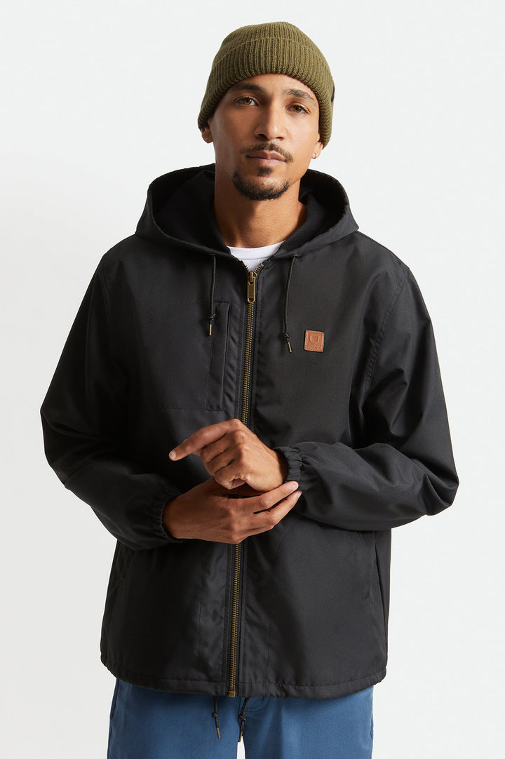 Brixton Claxton Beta Zip Hood Jacket - Black - Sun Diego Boardshop