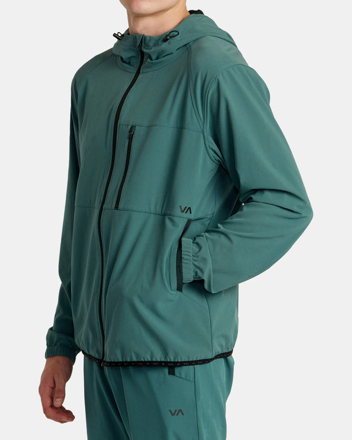 Rvca Yogger Zip-Up Hooded Jacket Ii - Pine Grey - Sun Diego Boardshop