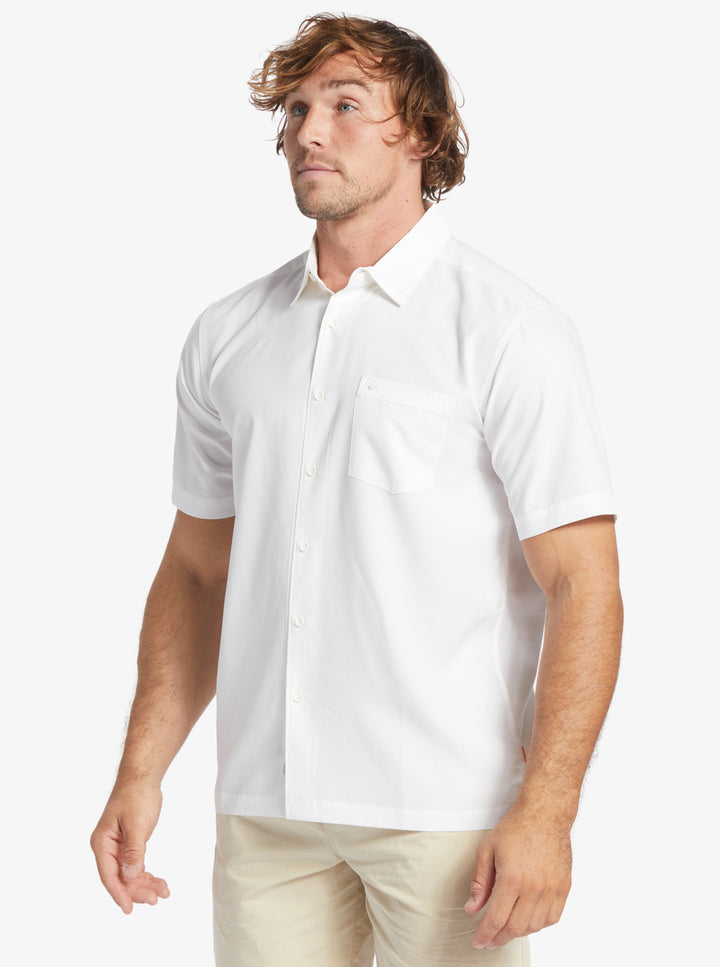 Quiksilver Waterman Centinela Short Sleeve Shirt - White Centinela - Sun Diego Boardshop