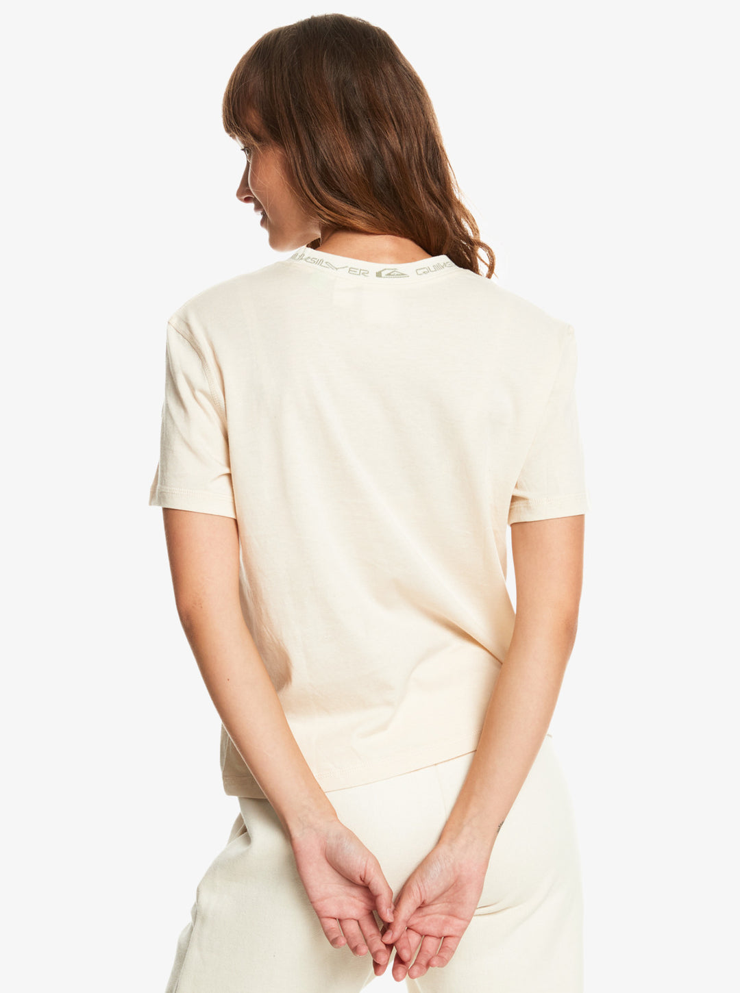Quiksilver Womens Quiet Energy Cropped T-Shirt - Ecru - Sun Diego Boardshop