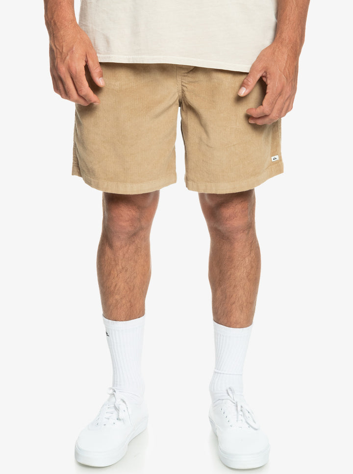 Quiksilver Taxer Cord Shorts - Plage (Front)