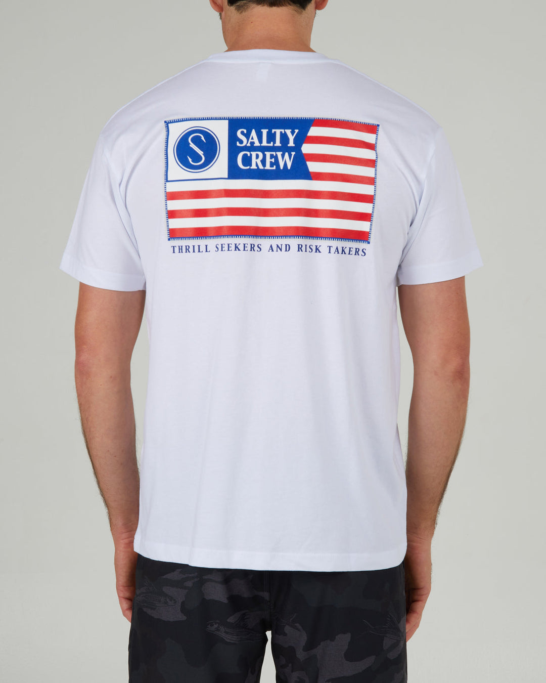 Salty Crew Freedom Flag Athletic Heather S/S Premium Tee - White - Sun Diego Boardshop