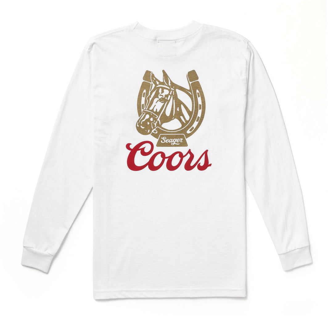 Seager X Coors Banquet Legacy L/S Tee - White - Sun Diego Boardshop