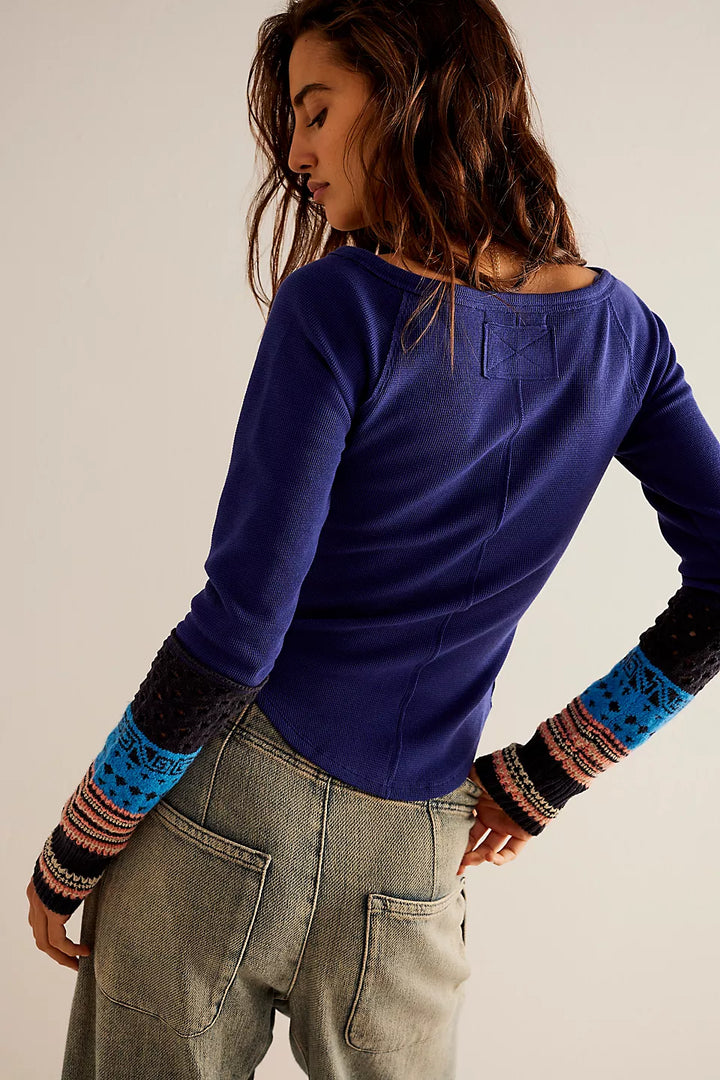 Free People We The Free Cozy Craft Cuff - Navy Combo - Sun Diego Boardshop