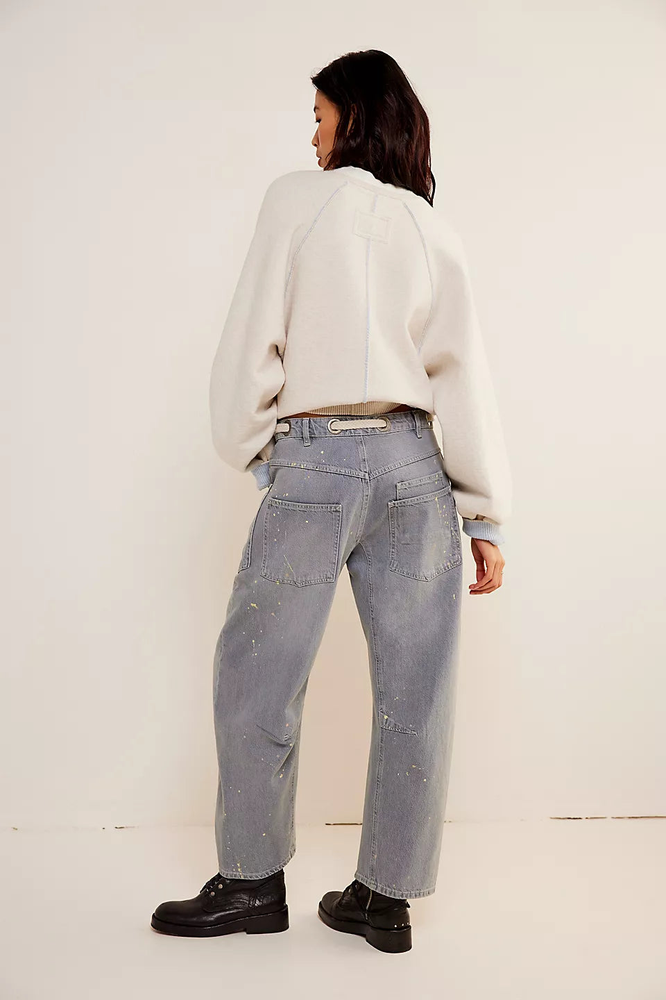 Free People We The Free Moxie Pull-On Barrel Jeans - Little Darlin - Sun Diego Boardshop