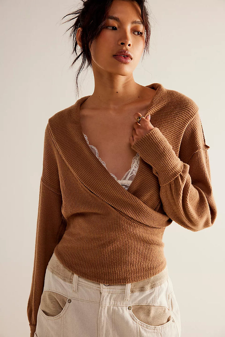 Free People We The Free Hold Me Close Pullover - Tobacco Brown - Sun Diego Boardshop