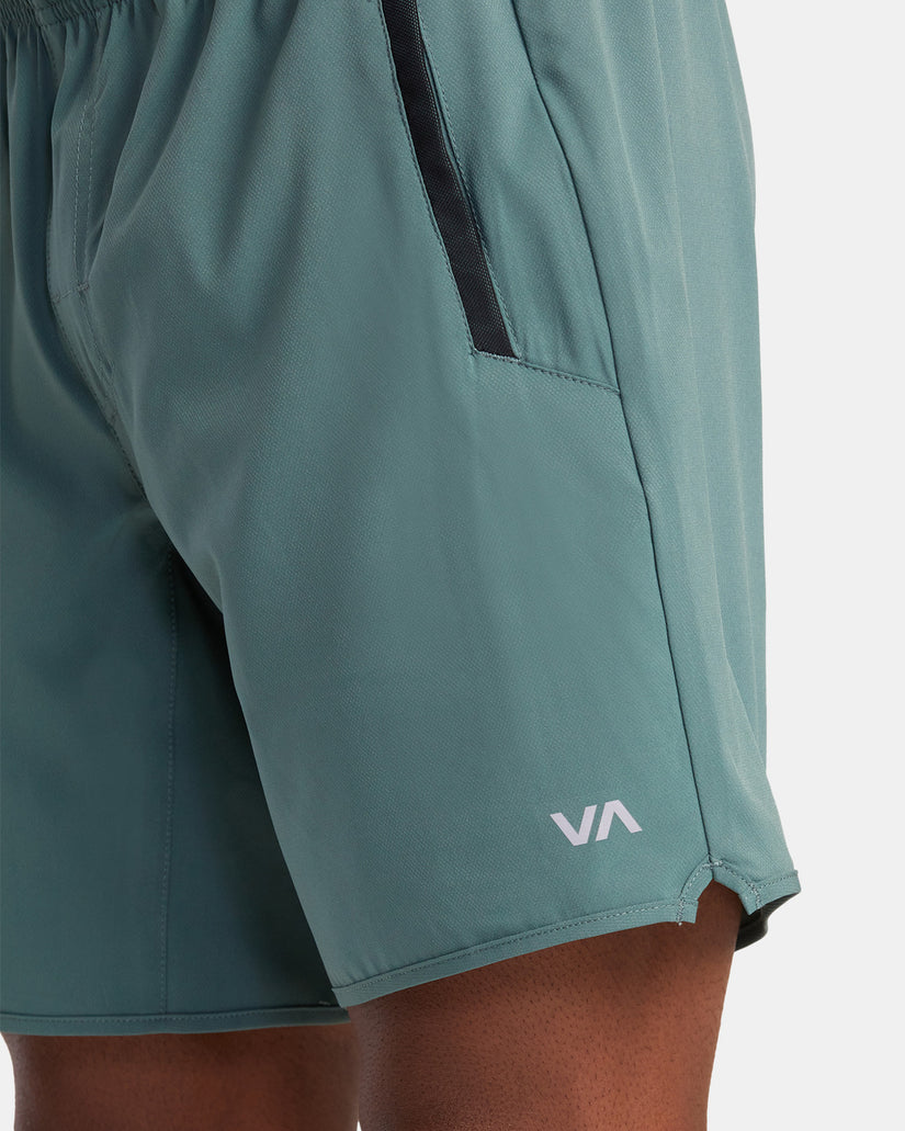 Rvca Yogger Stretch Elastic Waist Shorts 17" - Pine Grey - Sun Diego Boardshop